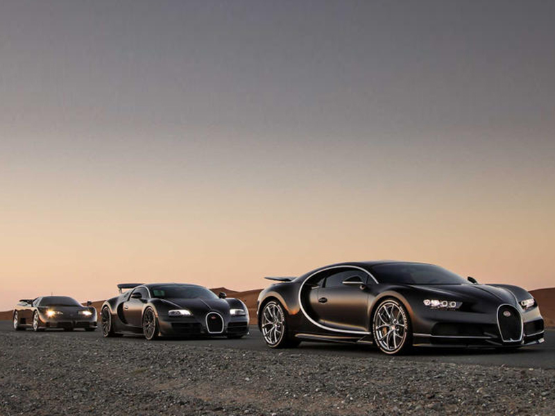 "بوجاتي" تحتفل بأبرز 3 موديلات في دبي بطريقة استثنائية